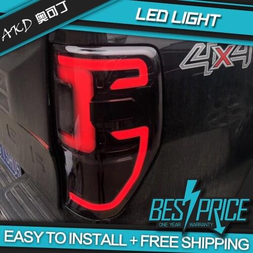 AKD tuning cars Tail lights For Ford Ranger 2016 Taillights LED DRL Running lights Fog lights angel eyes Rear parking lights