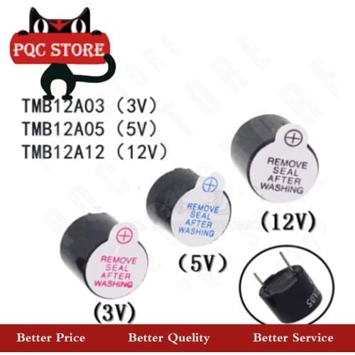 10pcs 5v/3V/12V Active Buzzer Magnetic Long Continous Beep Tone Alarm Ringer 12mm*9.5MM MINI Active Piezo Buzzers Fit