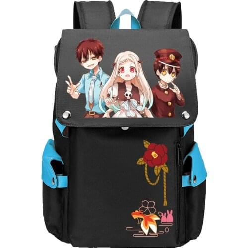 Anime Toilet-Bound Hanako-Kun Boy Girl Kids Book Bags Large Capacity Teenagers USB Schoolbags Women Men Laptop Travel Backpack