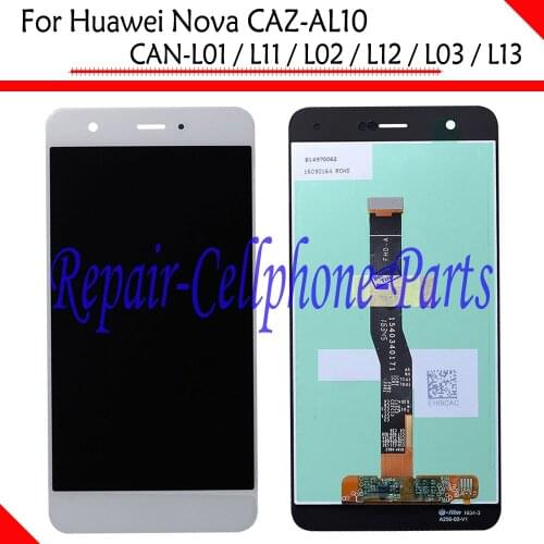 White 100% New Full LCD DIsplay + Touch Screen Digitizer Assembly For Huawei Nova CAZ-AL10 CAN-L01 / L11 / L02 / L12 / L03 / L13