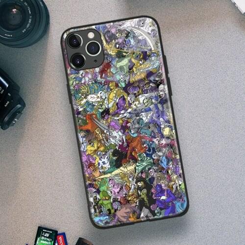 Stand JoJos Bizarre Manga Anime Soft TPU Glass Phone Case for IPhone SE 6s 7 8 Plus X Xr Xs 11 12 Mini Pro Max Samsung Redmi