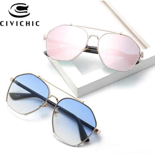 CIVICHIC New Fashion Women Unique Sunglasses Men 2017 Brand Designer UV400 Oculos De Sol Street Snap Hipster Gradient Gafas E358