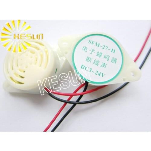 DC 3-24V 12V Active Piezo Buzzer 30mm * 15mm Intermittent sound ROHS SFM-27-II YXYD-3015II x100PCS