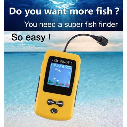 7.5M CABLE Electric Fish Finder Fish Detector Ultrasonic Wired and Wireless Fish Finder Fishfinder free shipping
