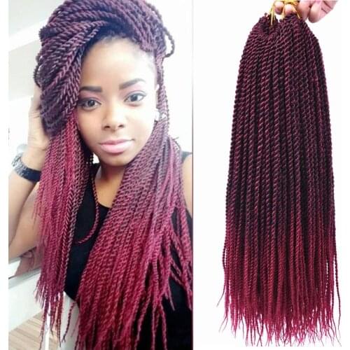 Full Star 18" Senegalese Twist Crochet Braids Hair Blonde Ombre 613 Black Synthetic Hair Crochet Braiding 30strands/lot