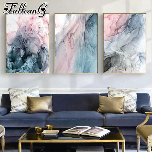 FULLCANG Colorful Ink Abstract Mosaic art 5d diy diamond painting full square round drill diamond embroidery kits decor FC3579