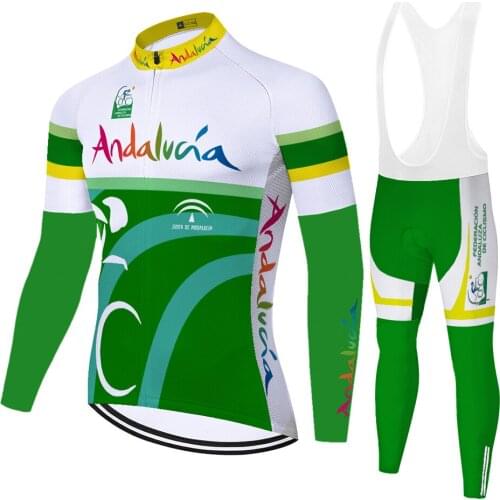 Andalucia Summer Spirng Mallot Verano Velo Homme Maillot Ropa Equipamento Traje Uniforme Ciclismo Hombre Completo Ciclismo