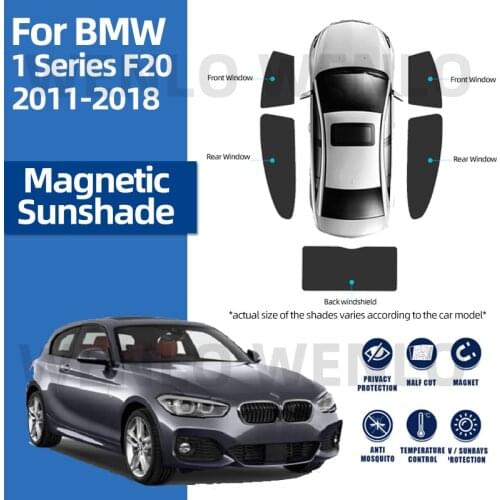 For BMW 1 Series F20 Hatchback 2011-2018 Magnetic Sun Visor Car Window Sunshade Front Windshield Cover Curtain Protection Mesh