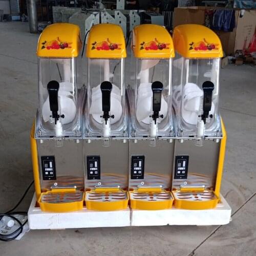 Three Tanks Snow Melting Machine Commercial Beverage Fruit Juice Cold Drink Dispenser Frozen Sand Ice Machine