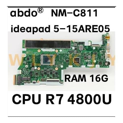 For Lenovo ideapad 5-15ARE05 Laptop motherboard NM-C811 motherboard with CPU R7 4800U RAM 16G UMA 100% test work