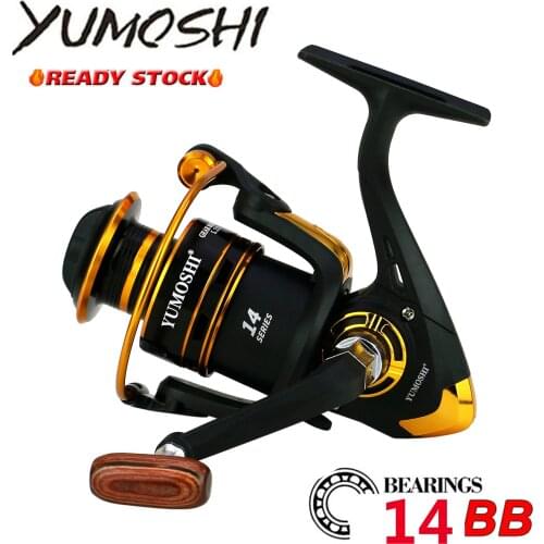 Yumoshi JX 1000-7000 14BB 15kg Max Drag 5.5:1 Metal Spinning Metal rocker Fishing Reel Carp Wheel High-quality 2021 New