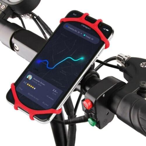 Mobile Phone Holder Silicone Shockproof Bracket 360 Degree Rotation for Bike Bicycle Motorcycle Car Styling