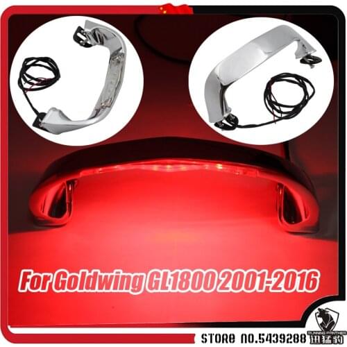 Motorcycle ABS Trunk Handle Light LED For Honda Goldwing GL1800 GL 1800 2001-2017 12 13 14 15 2006 2008 Chrome
