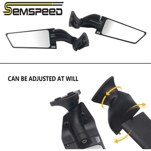 Motorcycle Newest Side Mirrors Modified Wind Wing Adjustable Rotating Rearview Mirror For Yamaha YZF R1 YZF-R1 2018-2020 2021