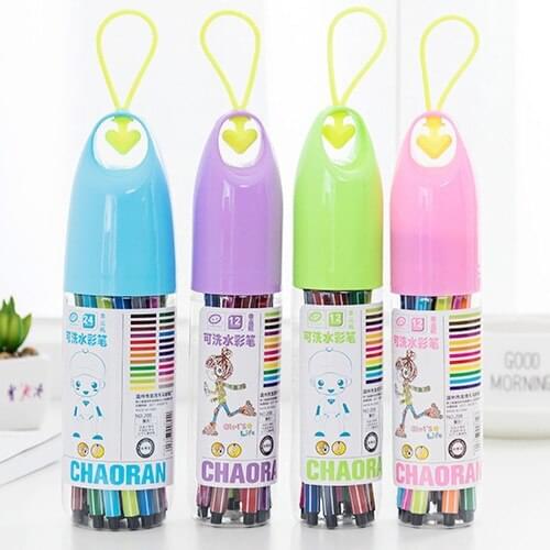 Students watercolor brush pen for packing art set marker drawing school supplies child gift markers highlighters colores manga