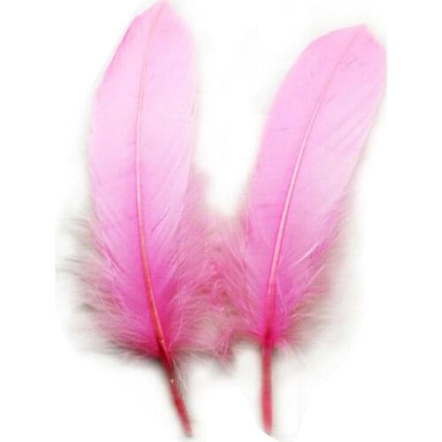 Wholesale natural Quality 100Pcs/lot Beautiful pink Goose Feather 15-20cm Decorative Feathers For Craft Fashion DIY