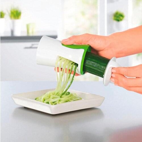 Portable Spiralizer Vegetable Slicer Handheld Spiralizer Peeler Stainless Steel Spiral Slicer for Potatoes Zucchini Spaghetti
