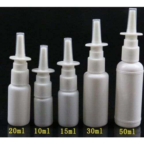1pcs Empty Plastic Nasal Pump Spray Bottle Mist Nose Mini Empty Refillable Bottle 10/15/20/30/50ml new