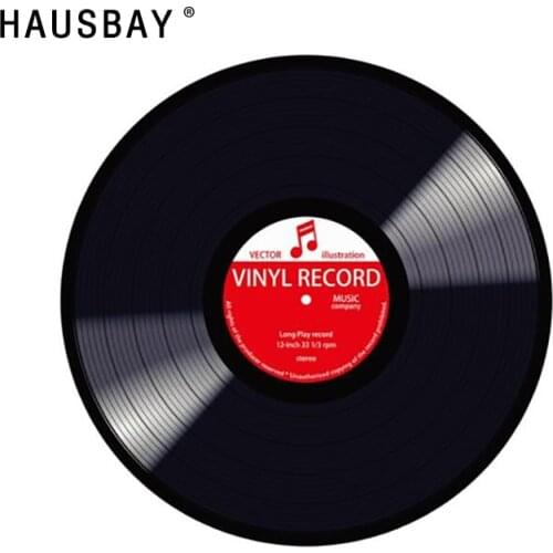 Retro CD Carpet Mat Antique Sofa Chair Cushion Side Carpet Non-slip Short Velvet Mat Vinyl Records Model Door Decor Rug 05518