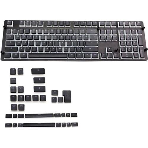 RGB 143 Keycaps ANSI Layout OEM PBT Pudding Double Skin Milk Shot Backlit Keycap R9JB