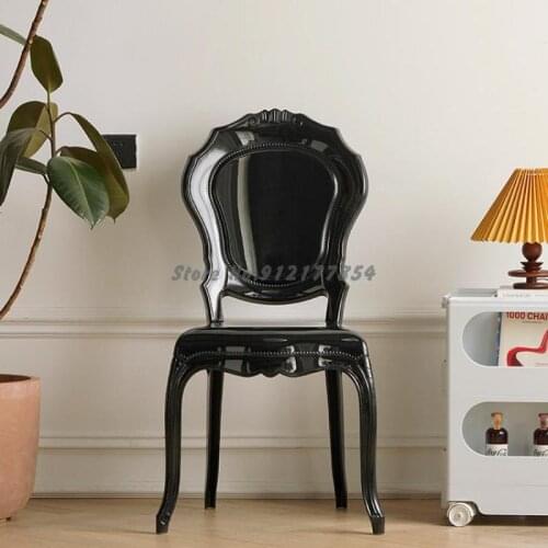 Nordic Palace Chair Ins Net Red Transparent Chair Crystal Chair Retro Light Luxury Vintage Chair