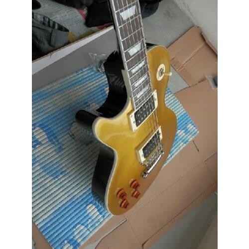 Chinese guitar factory custom standard Gold top left hand 6 Strings Electric Guitar Real photo free shipping Top quality 12yue6