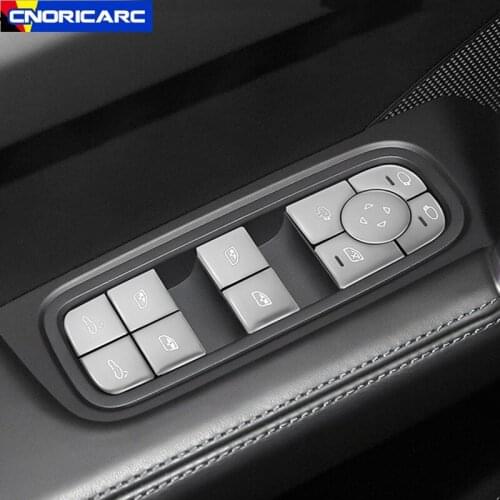 Car Styling Window Glass Lifting Button Sticker Trim Decoration For Porsche Cayenne 2018-2021 Interior Accessories
