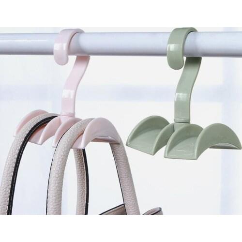 Clothes storage bag rotating rod storage hook wallet hanging hanger hook bag scarf closet clothing handbag storage