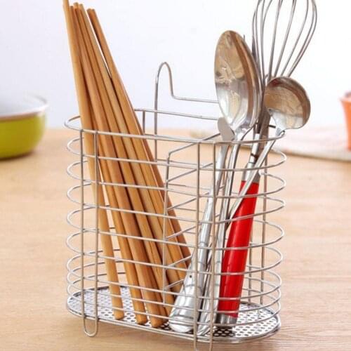 Dish Rack Drainer Dry Organizer Cutlery Holder Utensil Kitchen Stainless Steel Cutlery Sink Storage Tool Holder