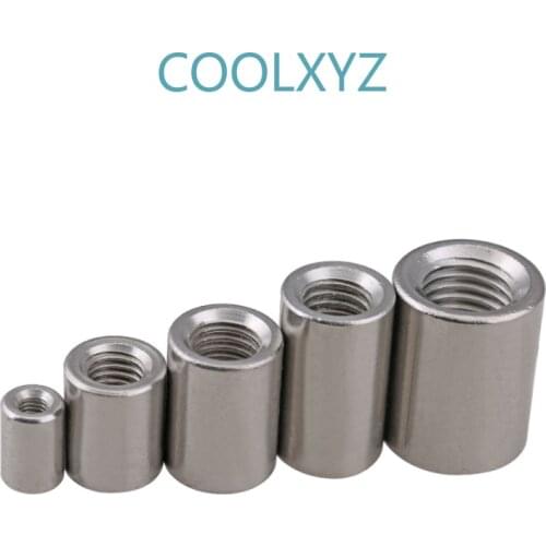 Welded nut stainless steel extension round nut connection nut cylindrical screw joint 1Pcs