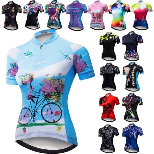 Weimostar Cycling Jersey Women Summer Bike Jerseys Short Sleeve Bicycle Clothing Quick dry Sport Racing Bike MTB Shirts Top