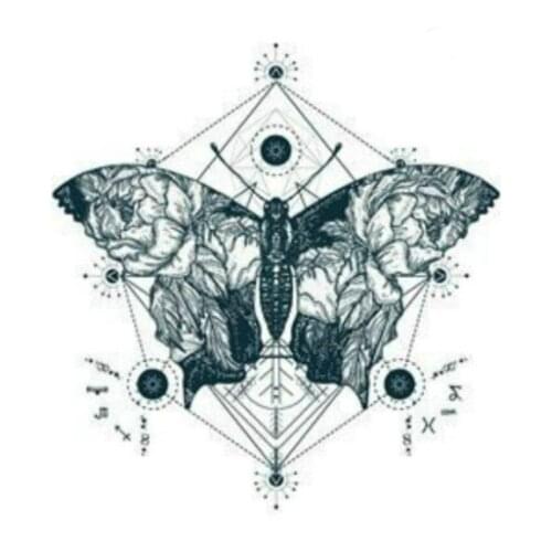 Butterfly Waterproof Temporary Tattoo Sticker Flower Rose Fake Tatto Flash Tatoo Hand Arm Foot Back Tato Body Art for Women Men