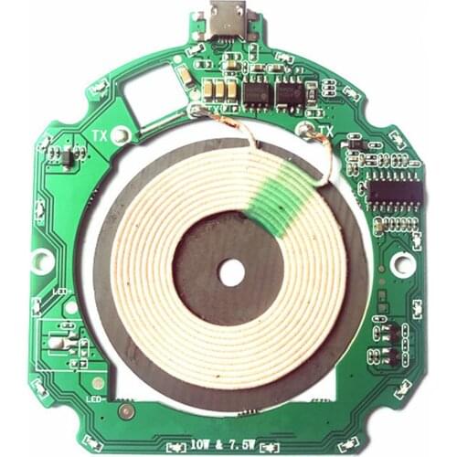 High Quality 10W QI Fast Wireless Charger PCBA Module Transmitter Circuit Board + Wireless Charging Diy Circuit Board