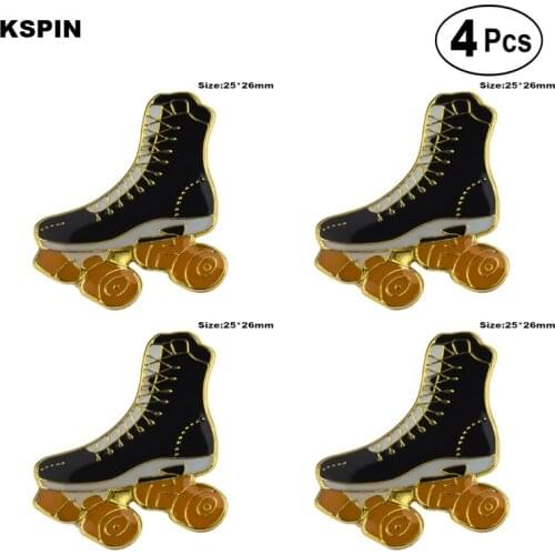 Skating Shoes Brooches Lapel Pin Flag badge Brooch Pins Badges 4pcs