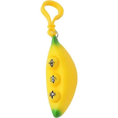 1PC Funny Banana Keychain Pendant Squeeze Toy Stress Relief Fidgets Novelty Gag Kid Toy Gift