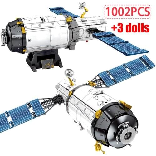 1002PCS Launcher Spaceship Rocket Building Blocks City Technical Aerospace Manned Astronaut Figures Bricks Toys For kids gifts