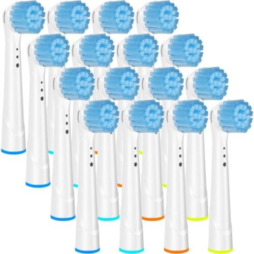 16Pcs Sensitive Soft Toothbrush Heads for Oral B Toothbrush Heads Advance Power/Pro Health Electric Toothbrush Heads