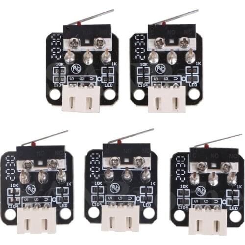 5Pcs 3D Printer Accessories X/Y/Z Axis End Stop Limit Switch 3Pin N/O N/C Control Easy to Use Micro Switch for CR-10 Series Ende