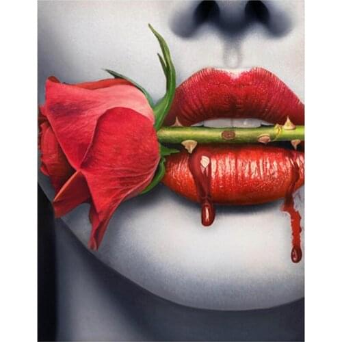 5D DIY Full Round/Square Diamond Painting Sexy Woman Lips 3D Embroidery Cross Stitch Rhinestone Mosaic Home Decor Art Y218