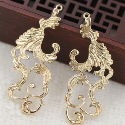 6pairs High Quality Brass Metal Casted Lucky Cloud Pendant Charms Stamping DIY Classical European Style Head Jewelry Accessories