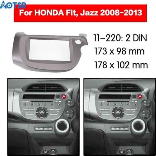 Car Radio Fascia frame For HONDA Fit Jazz 2008-2013 Dash Facia Panel Stereo Audio Bezel dash Mount DVD Player Kit Auto Stereo CD