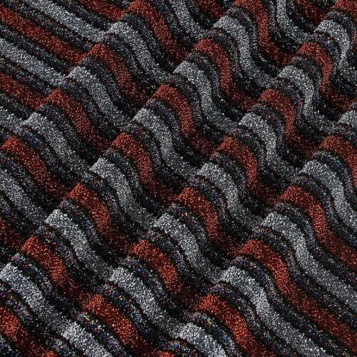 Shimmer Sripped Fabric Sparkling Polyester Party Decoration Shiny Scarf Sewing Fabric