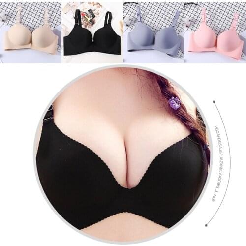 Sexy Deep U Cup Bras For Women Push Up Lingerie Seamless Bra Wire Free Bralette Backless Plunge Intimates Female Underwear