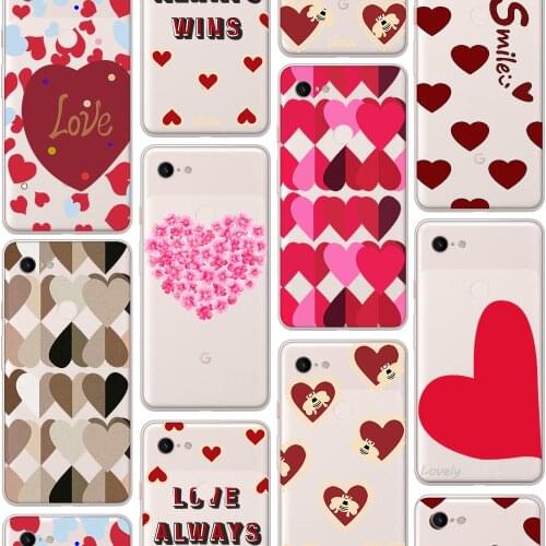 Ciciber Luxury Heart Fashion Case for Google Pixel 5 4 3 2 XL Soft Silicone Cover for Google Pixel 4a 3a XL Funda Coque Shell