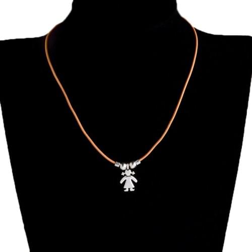 Children Jewelry son and daughter Pendant Necklace Boys Girls Family naszyjniki For Children Kid Jewelry Gift