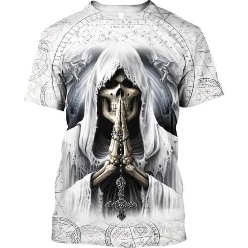 Skull Viking Jesus Men Women 3D All Printed T Shirts Unisex Harajuku Shirt Tee Tops