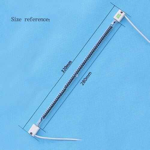 Far infrared heating elements quartz heating tube carbon fiber heating tube 220v for heater transparent square head1.2/1.5/1.3kw