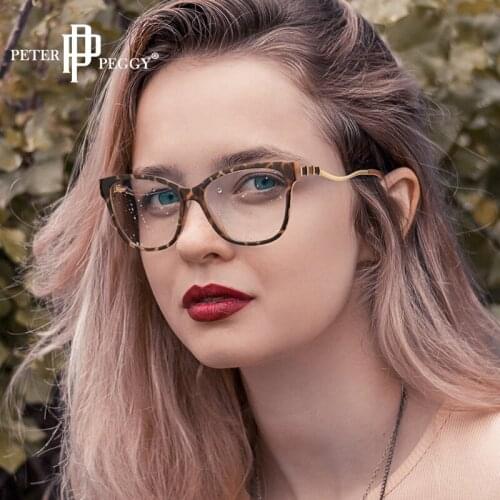 Square Optical Glasses Women Computer Glasses Anti Blue Light Blocking Eyeglasses Cat Eye Spectacles Frames Cat Eye Eyewear