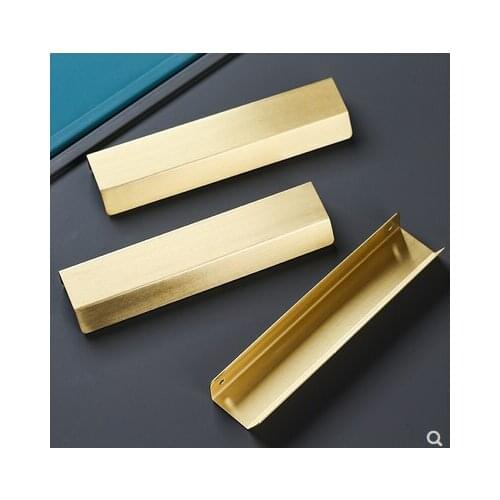 Brass Hidden Handle Tatami Handles Rotating Platform Invisible Handle for Kitchen Cabinet Drawer