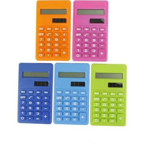 Pro Cartoon Mini Calculator 8 Digits Display Dual Power Supply Cute Candy Calculadora Solar Hesap Calculatrice Solaire